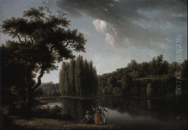 Landscape With The Tomb Of Jean-jacques Rousseau, Ermenonville - view 1