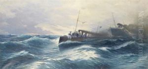 Seascape/the Destroyer Thyella by Vasilios Chatzis