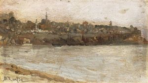 Griechische Stadt Am Meer (athen?). Studie
