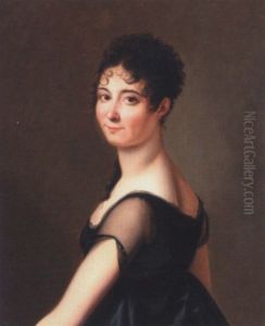 Portrait Of A Lady Wearing A Black Silk Dress Portrait Of A Lady Wearing A Black Silk Dress