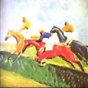 Jockeys D'obstacles by Jean Raoul Chaurand-Naurac