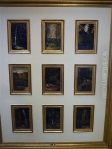 Paysages De Sous Bois Et Clairieres, Chemins Forsteiers (9 Works In 1 Frame)