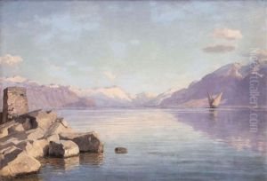 Vue Du Lac by Alfred Chavannes