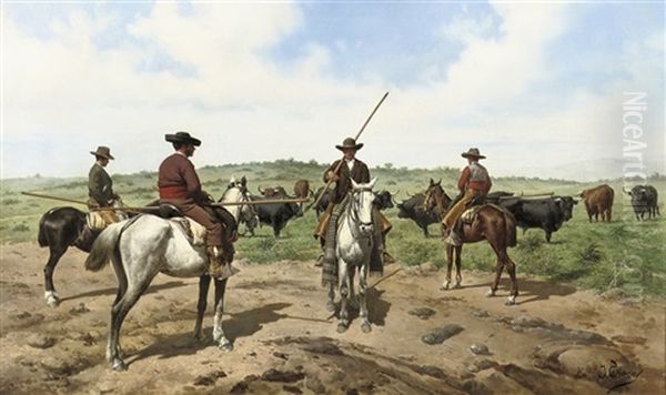 Garrochistas: Herding The Cattle - view 1