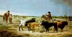 Garrochistas Con Sevilla Al Fondo by Jose Chaves