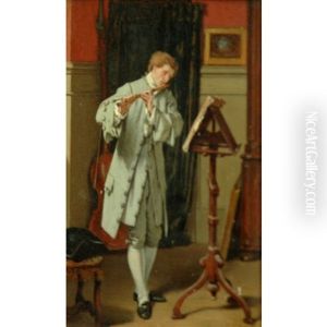 The Flute Player by Victor Joseph Chavet