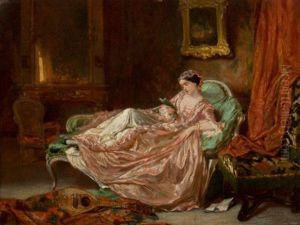 Woman Reading by Victor Joseph Chavet