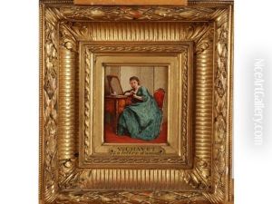 La Lettre D'amour by Victor Joseph Chavet