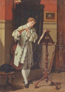 The Flute Player by Victor Joseph Chavet