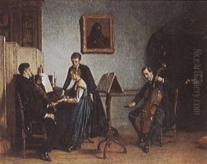 Trio De Musiciens by Victor Joseph Chavet