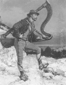Le Tyrolien A La Harpe by Victor Joseph Chavet
