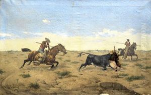 Rejoneo En El Campo by Jose Chavez y Artiz