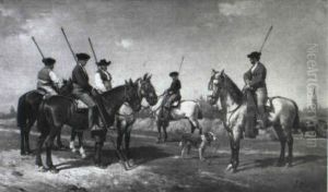 Spanish Horsemen by Jose de (Chaves y Artiz) Chavez