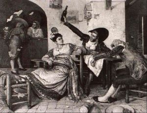 The Tavern by Jose de (Chaves y Artiz) Chavez