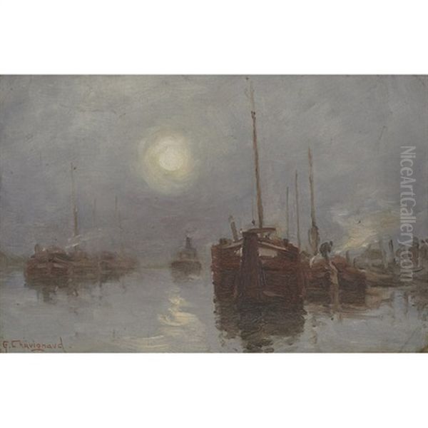 Harbour In Moonlight - view 1