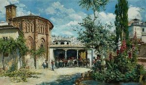 Descanso De La Compania De Caballeria by Ulpiano Checa y Sanz