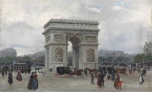 The Arc The Triomphe, Paris by Ulpiano Checa y Sanz