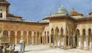 El Patio De Los Leones De La Alhambra