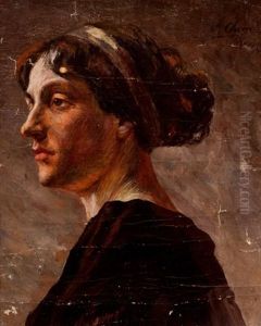 Cabeza De Mujer Romana by Ulpiano Checa y Sanz