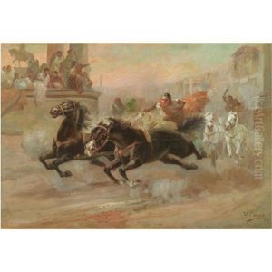 La Carrera De Cuadrigas (the Chariot Race) by Ulpiano Checa y Sanz