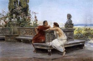 Enamorados En Pompeya by Ulpiano Checa y Sanz