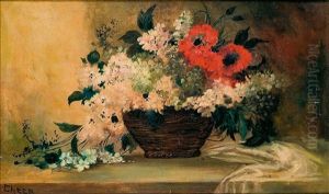 Jarron Con Flores by Felipe Checa Y Delicado