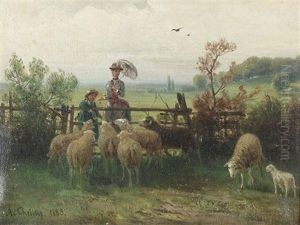 Sommerliche Partie Auf Dem Land
