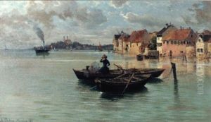 Nebelmorgen In Friedrichshafen by Adolf Chelius