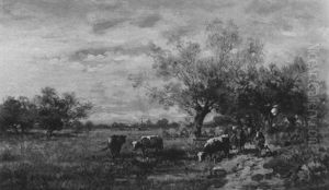 Landschaft Mit Viehherde
