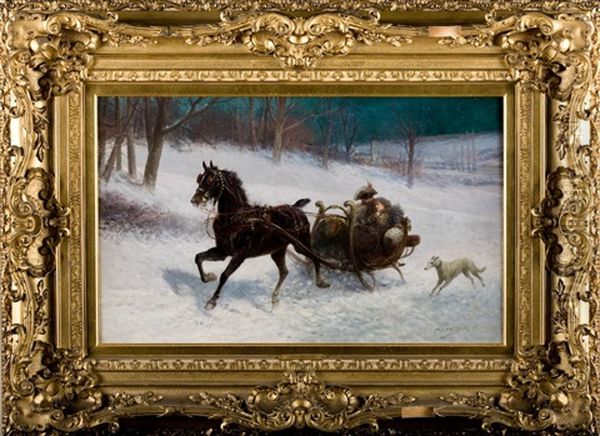 Couple In A Sled - view 1