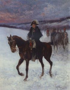 Marshal Ney On Horseback - Campaign In Russia by Jan van Chelminski