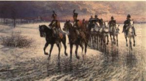 Napoleon Retreating From Moscow by Jan van Chelminski