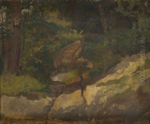 Wayside Shrine Beside The Forest Path - Kulkowa by Josef Chelmonski