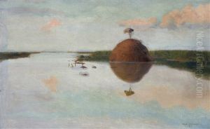Sunset On The Marshes by Josef Chelmonski