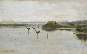 Duck Decoys On A Lake