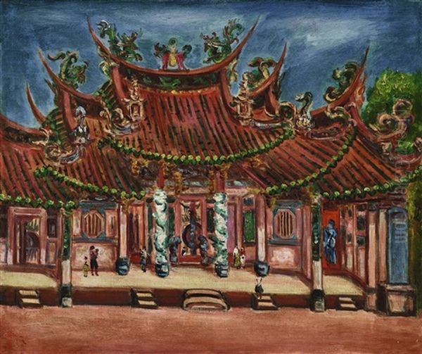 In Front Of The Temple (changhua Nanyiao Temple) - view 1