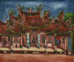 In Front Of The Temple (changhua Nanyiao Temple)