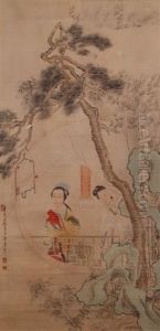 Ink & Color Scroll Painting