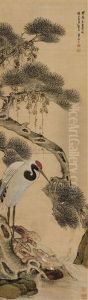Living As Long As The Pine And Crane by Chen Jiayan