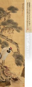 Pine And Cranes by Chen Jiayan