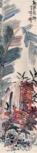 Flowers And Plantain by  Chen Shizeng