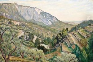Sommerliche Terrassenlandschaft by Georges Chenard-Huche