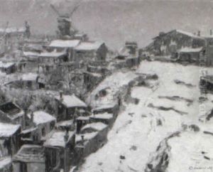 Montmartre, Winter by Georges Chenard-Huche