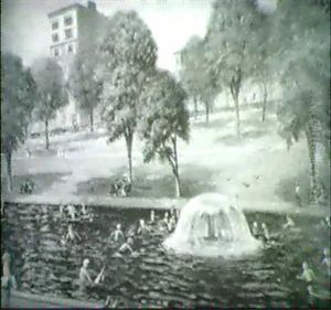 Frog Pond, Boston Common by Harold W. Cheney