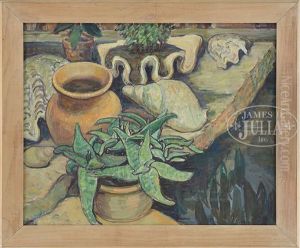 Seashells And Succulents & Nature Still Life With Iris; Nature Still Life With Iris (2 Works)