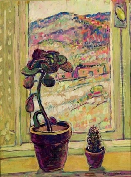 Potted Plants On A Window Sill - view 1