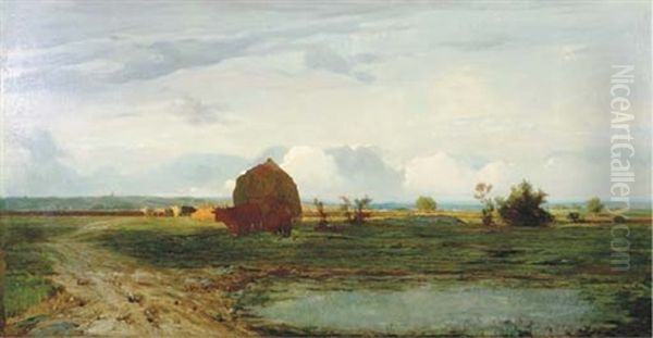 Cattle Grazing In A Pasture - view 1