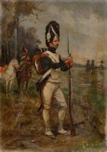 Grenadier A Pied De La Garde Imperiale, Aupres De L"empereur Napoleon Ier by Emile Chepfer