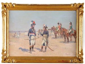 Bonaparte Et Kleber Pendant La Campagne D'egypte by Emile Chepfer