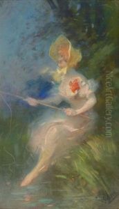 A La Peche by Jules Cheret